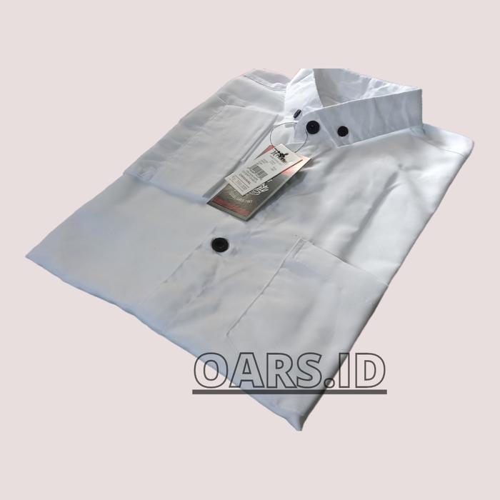 Gambar kemeja pria baju pakaian cowok polos lengan panjang slim fit putih - putih panjang, L (anak) dari Oars fashion ID undefined Tokopedia