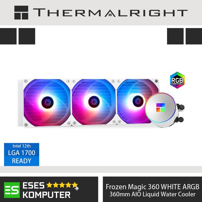 Gambar THERMALRIGHT Frozen Magic 360 WHITE ARGB - AIO 360mm CPU Water Cooling dari ESES Komputer undefined Tokopedia