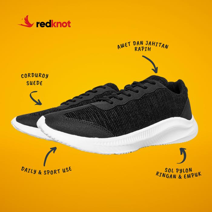 Gambar Redknot Asmos Hitam Sol Hitam | Sepatu Sneakers Pria Olahraga Unisex - Hitam, 41 dari Redknot - Sepatu Sneakers Pria undefined Tokopedia