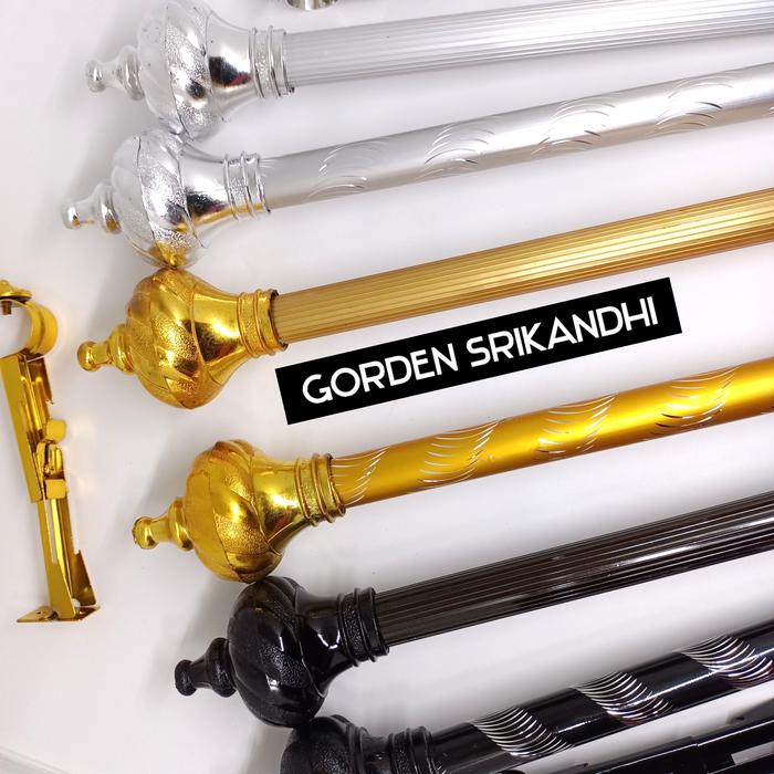 Gambar Batang Gorden Full set Tiang Besi Hordeng Gantungan Gordeng Minimalis - Hitam Garis, 50cm dari Gorden srikandhi undefined Tokopedia