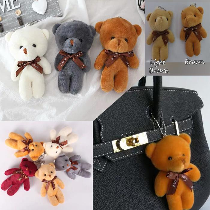 Gambar Gantungan Kunci Boneka Kecil Teddy Bear Beruang Keychain - Brown dari kadomanis undefined Tokopedia