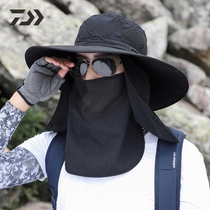 Gambar Topi Gunung Topi Mancing Capil Anti Panas UV Matahari Topi Jepang - Hitam dari Benggoe mart undefined Tokopedia
