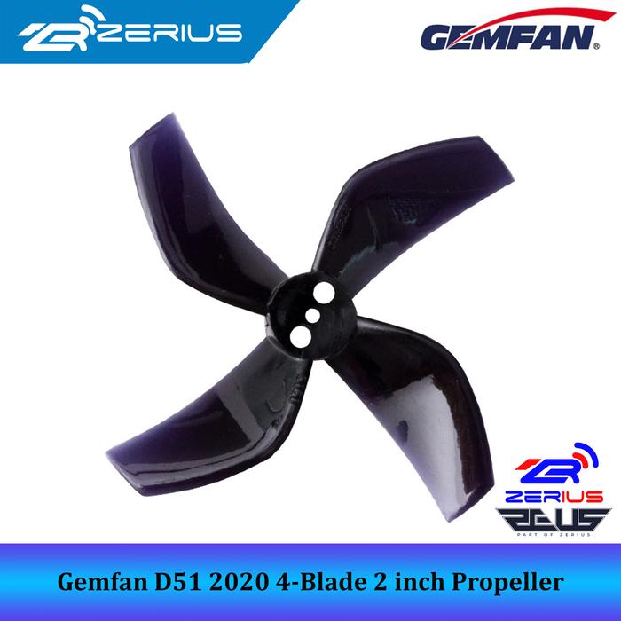 Gambar Gemfan D51 2020 Ducted 51mm 2inch 4-Blade 1.5mm Shaft Propeller - Black dari Zerius undefined Tokopedia