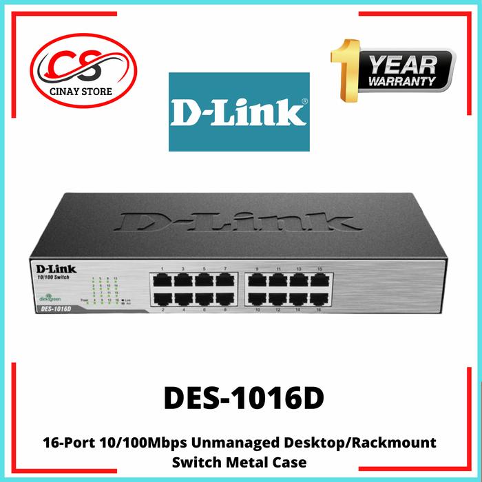 Jual DES-1016C / DES-1016D D-LINK 16-Port 10/100 Mbps Unmanaged Switch ...