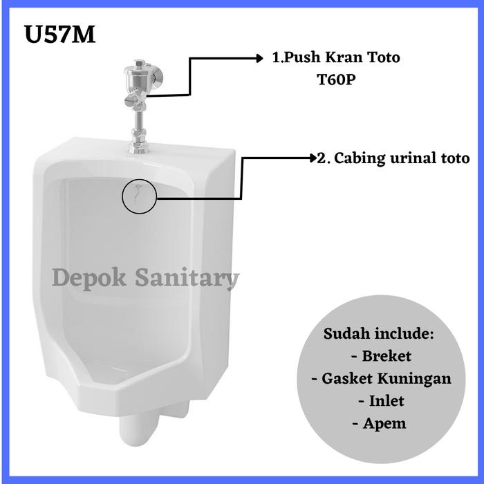 Gambar urinal toto u57m/ urinal toto complete - U57M SET TOTO dari Depok Sanitary Store undefined Tokopedia