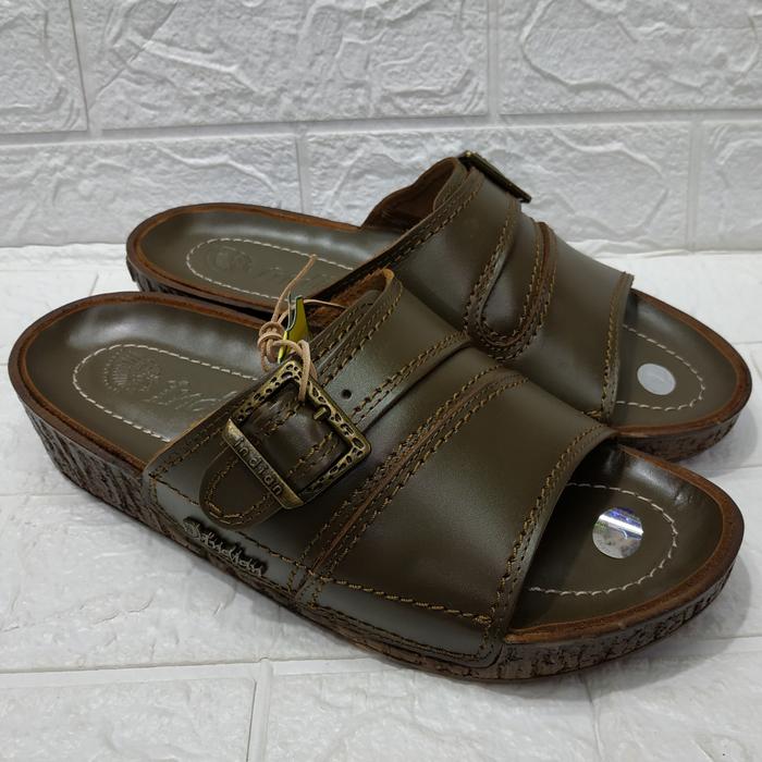 Gambar SANDAL SLOP KULIT INDIAN 445 ORIGINAL/SENDAL SELOP PRIA INDIAN - Olive, 38 dari Toko YSP New undefined Tokopedia