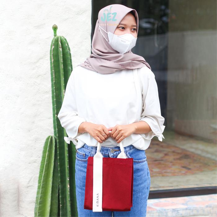 Gambar DAISY BAG TAS KOREA FREE CUSTOM NAMA HANDBAG SLINGNAG SHOULDER BA - Maroon - Krem, S dari jezsweetsecret undefined Tokopedia