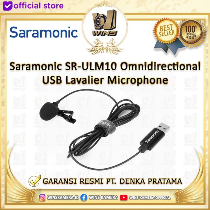 Gambar Saramonic SR-ULM10 Omnidirectional USB Lavalier Microphone dari WINS OFFICIAL STORE undefined Tokopedia