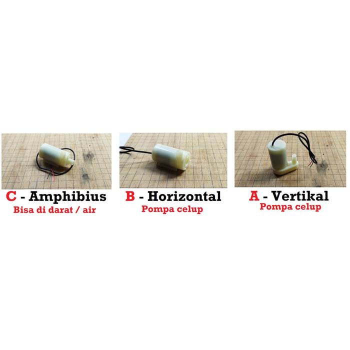 Gambar Mini Submersible Water Pump Pompa Air Celup 3V-5V DC, Bisa utk Arduino - Amphibious dari Alfa Electronics undefined Tokopedia
