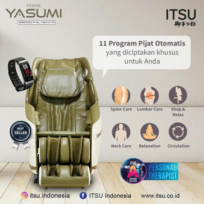 Gambar ITSU PRIME YASUMI, Massage Chair to All of you - olive dari ITSU KURSI PIJAT SURABAYA undefined Tokopedia