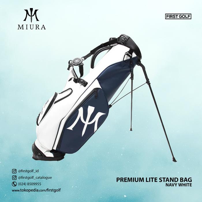 Gambar Miura Stand Bag Vessel VLX Premium Lite - White/blue dari First Golf ID undefined Tokopedia