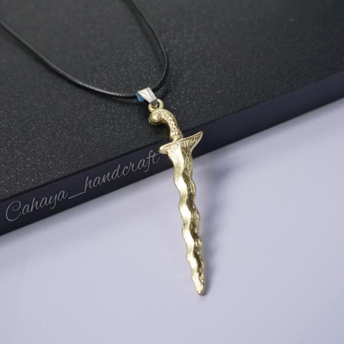 Gambar Kalung Keris Premium Metal Anti Karat - Gold dari Cahaya Aksesoris_NEW undefined Tokopedia