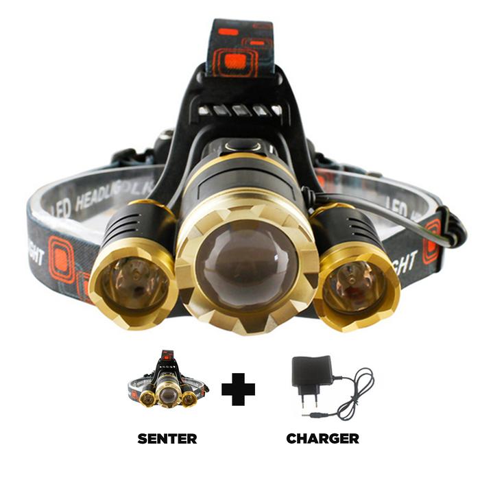 Gambar Senter LED CAS TaffLED Zoom Waterproof Cree XM-L 3T6 10000 Lumens - SENTER+CHARGER dari FS12 Shop undefined Tokopedia