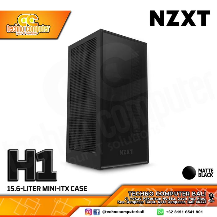 Gambar Casing NZXT H1 - Mini ITX Case with PSU AIO and Riser Card - Hitam dari Techno Computer Bali undefined Tokopedia