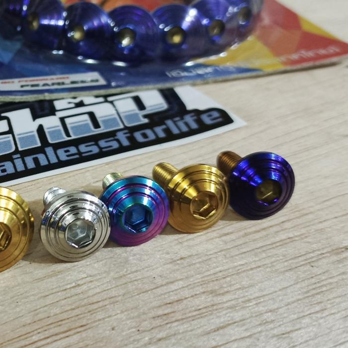 Gambar harga satuan 1 baut probolt sensor ABS nmax aerox m5 x 15 drat 8 - spiral line, 1 baut chrome dari NJ_shop accesories undefined Tokopedia