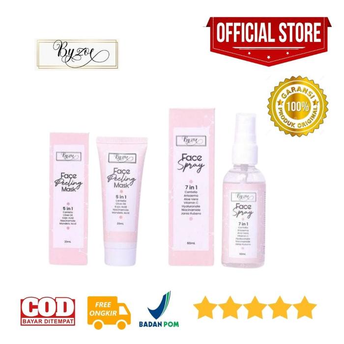 Gambar PROMO Byzoe paket hemat face spray face peeling mask dari byzoeofficial undefined Tokopedia