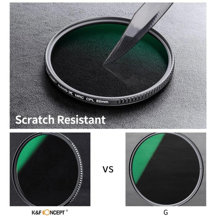 95mm Filtre Polarisant CPL Circulaire/Bouchon d'Objectif/Chiffons de Nettoyage/Élastique Multi-Couches pour Appareil Photo - Appareil Photo