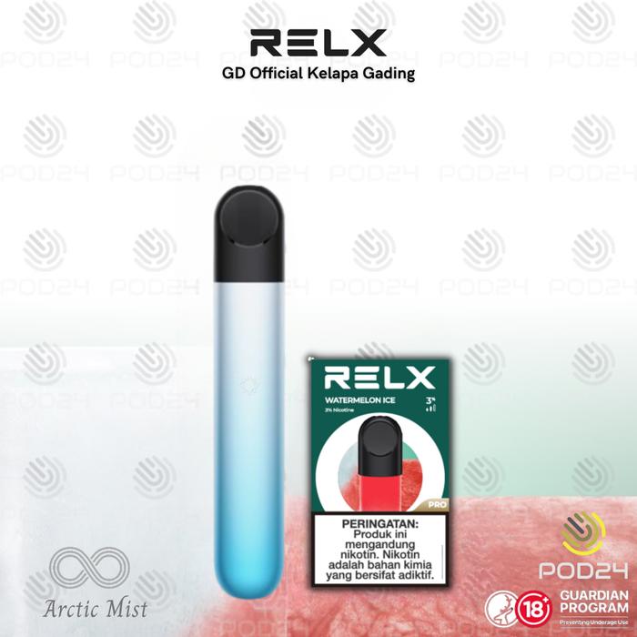 Gambar RELX Bundle Infinity Arctic Mist Device and Pods - Watermelon Ice dari RELX GD Official Kelapa Gading undefined Tokopedia