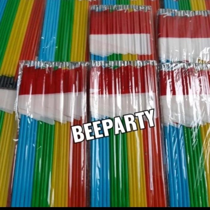 Gambar Bendera Segitiga Merah Putih - Stik Bdr isi 20 dari Beeparty undefined Tokopedia