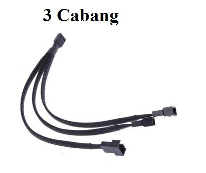 Gambar Kabel PWM FAN Splitter 4pin SYS FAN MOBO to 3Pin/4Pin Soket FAN Casing - 3 CABANG dari Ide Komputer Malang undefined Tokopedia