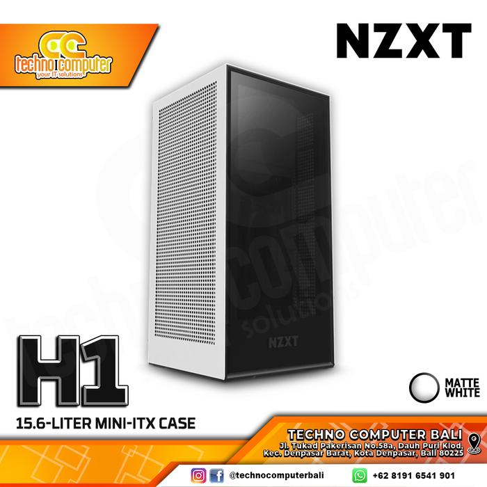 Gambar Casing NZXT H1 - Mini ITX Case with PSU AIO and Riser Card - Putih dari Techno Computer Bali undefined Tokopedia