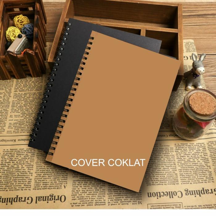 Gambar BUKU NOTEBOOK B5 / notebook murah / buku tulis B5 Spiral/Buku kuliah - Cokelat, TITIK dari Queenbook01 undefined Tokopedia