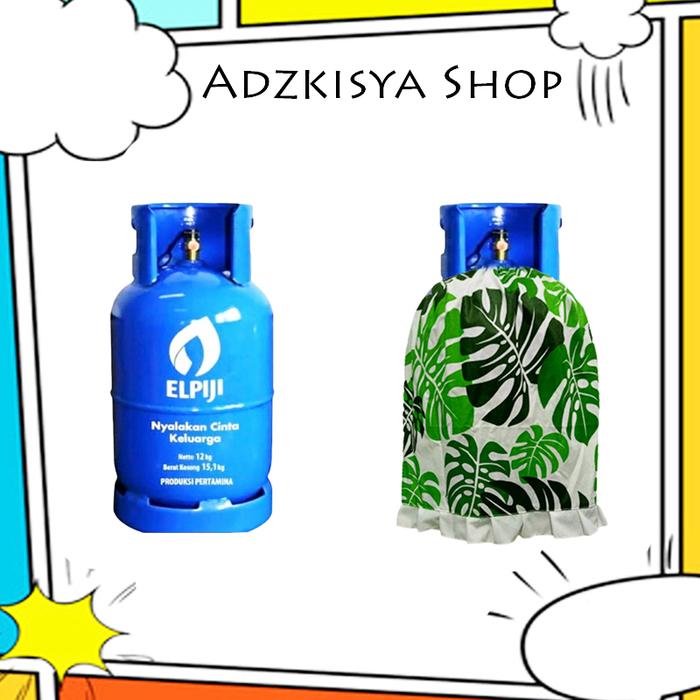Gambar sarung tabung gas cover tabung gas elpiji 12 kg - MonsteraHijauRP dari AdzkisyaShop Kota Tangerang Selatan Tokopedia