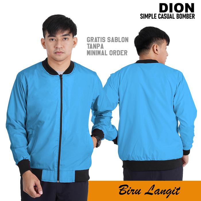 Gambar DION - WINDBREAKER BOMBER BASIC - GRATIS SABLON - Biru Langit, 2XL dari Rumah Komunitas undefined Tokopedia