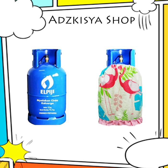 Gambar sarung tabung gas cover tabung gas elpiji 12 kg - FlaminggoHjauRP dari AdzkisyaShop Kota Tangerang Selatan Tokopedia