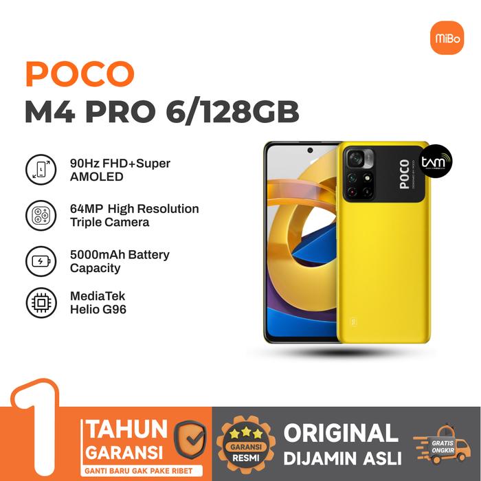 Gambar POCO M4 Pro 6/128GB SmartPhone - Garansi Resmi - Poco Yellow dari MIBO undefined Tokopedia