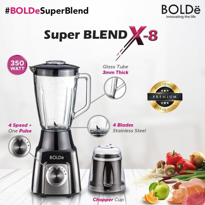 Gambar Blender BOLDe Super Blend X-8 SuperBlend X8 - Hitam dari Doyanmasak.id undefined Tokopedia