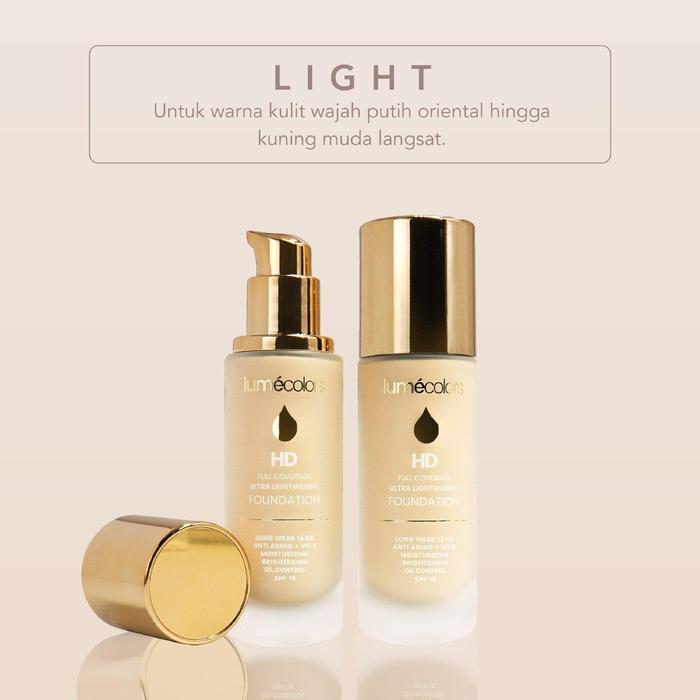 Gambar Lumecolors HD Full Coverage Ultra Lightweight Foundation - 30ml - LIGHT dari Lumecolors Official Indonesia Kota Tangerang Tokopedia