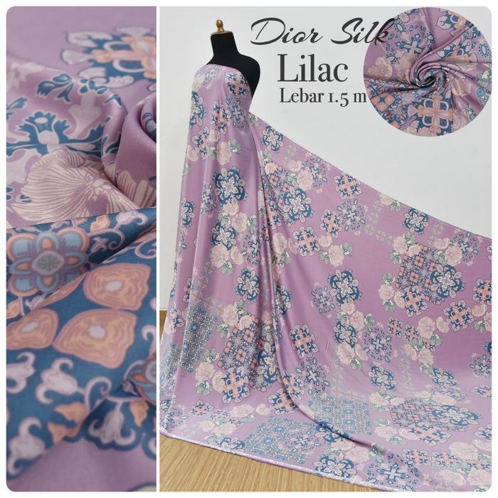 Gambar kain silk by NY | kain meteran | harga per 0,5m - lilac dari kurniatextile undefined Tokopedia