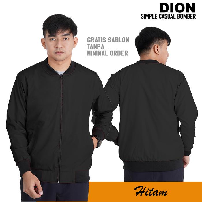 Gambar DION - WINDBREAKER BOMBER BASIC - GRATIS SABLON - Hitam, 6XL dari Rumah Komunitas undefined Tokopedia