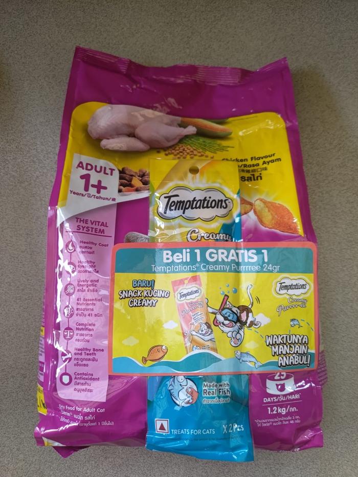 Gambar Whiskas Adult Cat Food 1,2kg Dry Food Freshpack - Chicken dari Winner Pet Care undefined Tokopedia