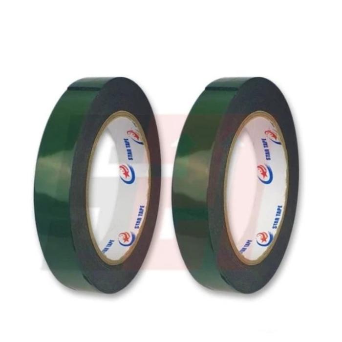 Gambar STAR TAPE Double Tape PE Foam Hijau 24mm x 10yard (REAL) dari Jaya Asia Part undefined Tokopedia
