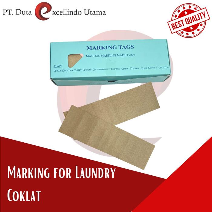 Gambar Marking for Laundry - Marking Tag/Dry Tag/ Marker Tag (isi 5200 Pcs) - Cokelat dari PT. DUTA EXCELLINDO UTAMA undefined Tokopedia