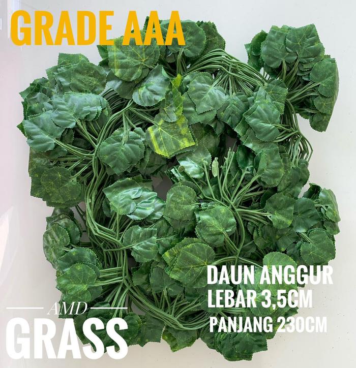 Gambar Daun Rambat Plastik Artificial Lebar 3-4cm Murah - Anggur dari AMD Grass Malang undefined Tokopedia
