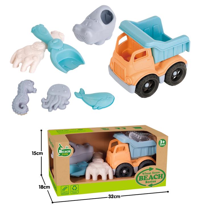 Gambar Beach Toy Set Wheat Straw / Mainan Cetakan Pasir Set High Quality - Truck Set dari Gila shopping undefined Tokopedia