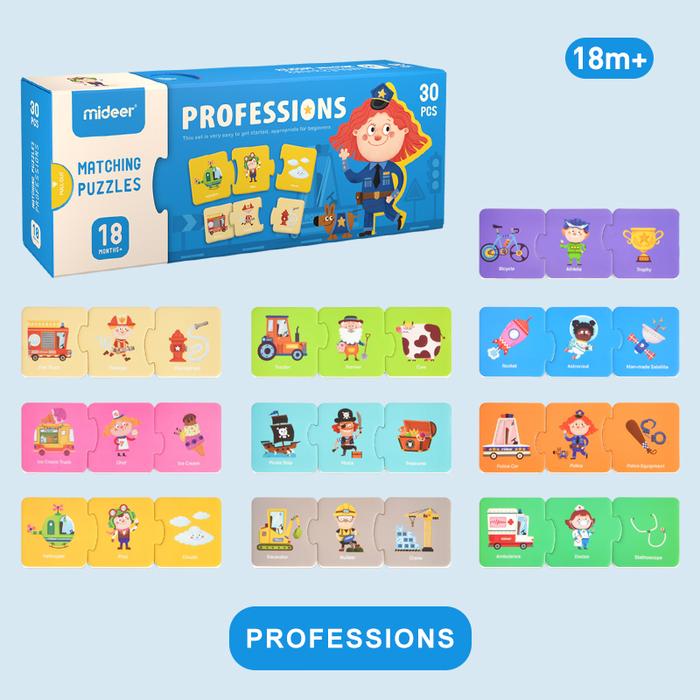 Gambar Mideer Matching Puzzle Mainan Edukasi Anak Games Toys - MD2116Profesion dari Mideer Indonesia undefined Tokopedia