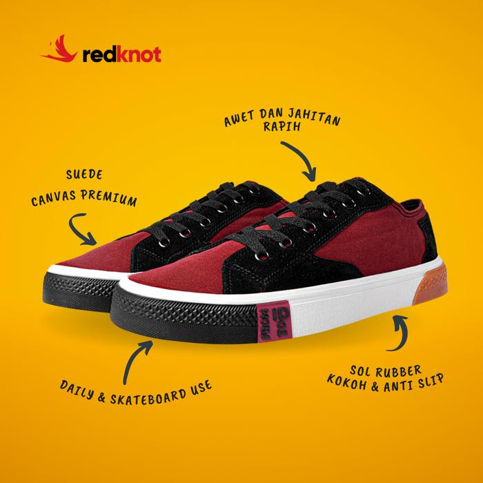 Gambar Redknot Melvin Navy | Sepatu Sneakers Pria Murah | Sepatu Skateboard - Merah, 41 dari Redknot - Sepatu Sneakers Pria undefined Tokopedia