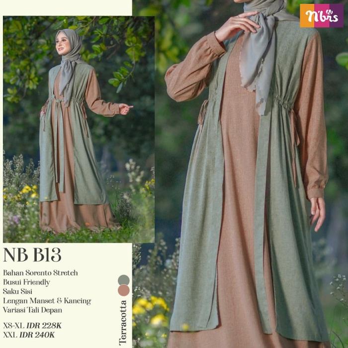 Gambar Program Sale 40% Gamis Wanita Busui Long Dress Nibras NB B13 COD - TERACOTTA, XL dari Nibras House Store undefined Tokopedia