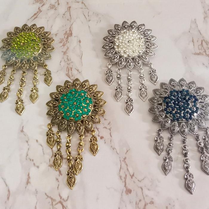 Gambar Bros Kebaya Perak Bakar Matahari - Tosca dari Ameliashop73 undefined Tokopedia