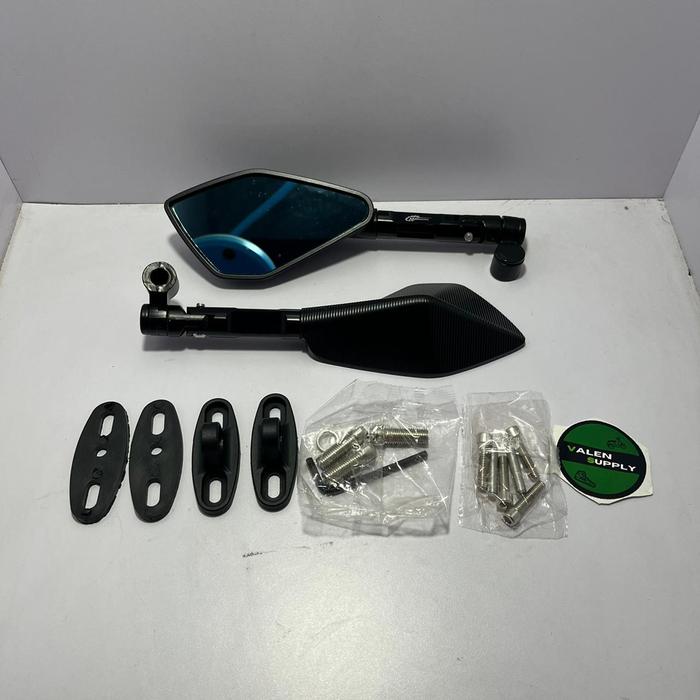 Gambar Spion Tomok V5 kaca biru datar universal ninja aerox vario nmax pcx - Hitam dari Valensupply undefined Tokopedia