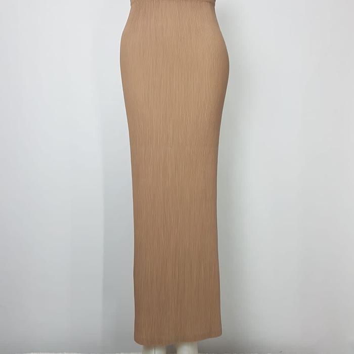 Gambar Rok plisket polos panjang prisket lidi - moka dari putricinta undefined Tokopedia