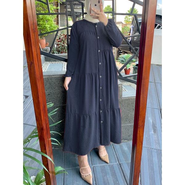 Gambar Gamis Alea Maxy Wanita - Navy dari Tokogo.id undefined Tokopedia