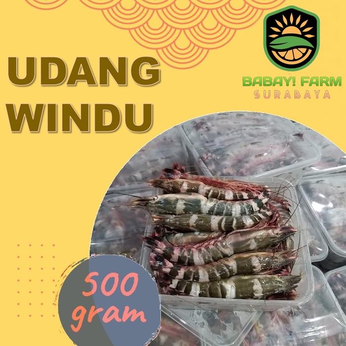 Gambar udang windu lokal 500 gram / Local Tiger Prawn 1 kg - 500 Gr dari Babay Farm Surabaya undefined Tokopedia