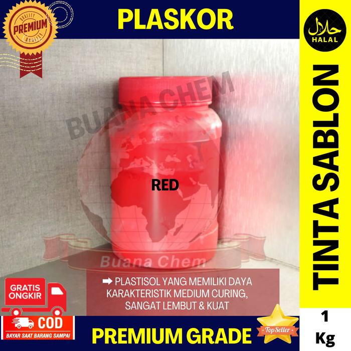 Gambar Plaskor 1 kg Plastisol Tinta Sablon Pasta Sablon Cat Sablon - Red dari Buana Chem undefined Tokopedia