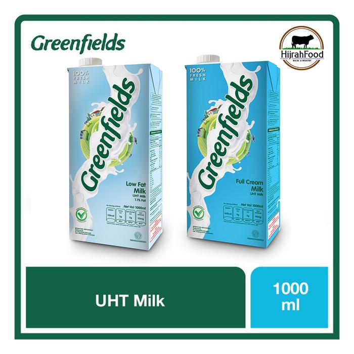 Gambar Susu Greenfields UHT Full Cream / Low Fat - (1 Liter) - Full Cream dari Hijrahfood Meatshop undefined Tokopedia