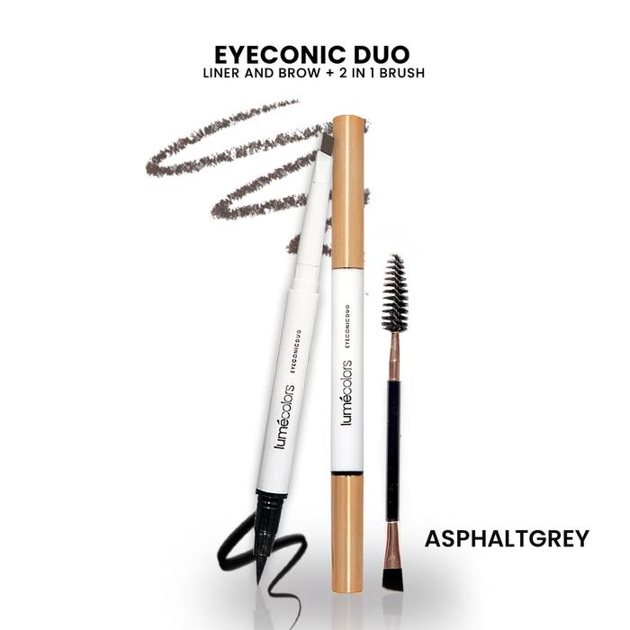 Gambar Lumecolors Eyeconic Duo | Pensil Alis dan Eyeliner Set 2in1 - ASHPALT GREY dari Lumecolors Official Indonesia undefined Tokopedia